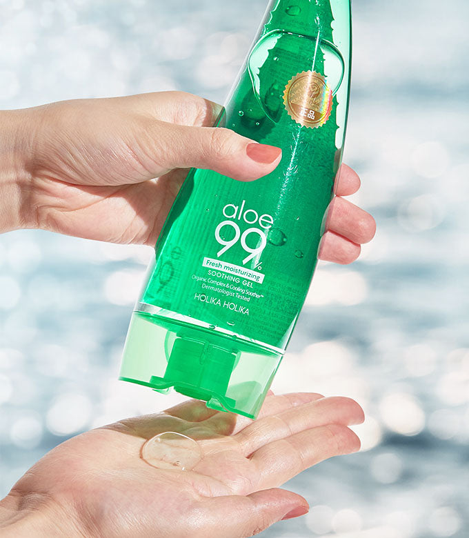 Aloe 99% Soothing Gel (Fresh Moisturizing) 8.5 Ounce/250ml No Sticky 99% Aloe Vera Sunburn Relief - Moisturizing, Fast Absorbing for Face, Skin, Body&Hair
