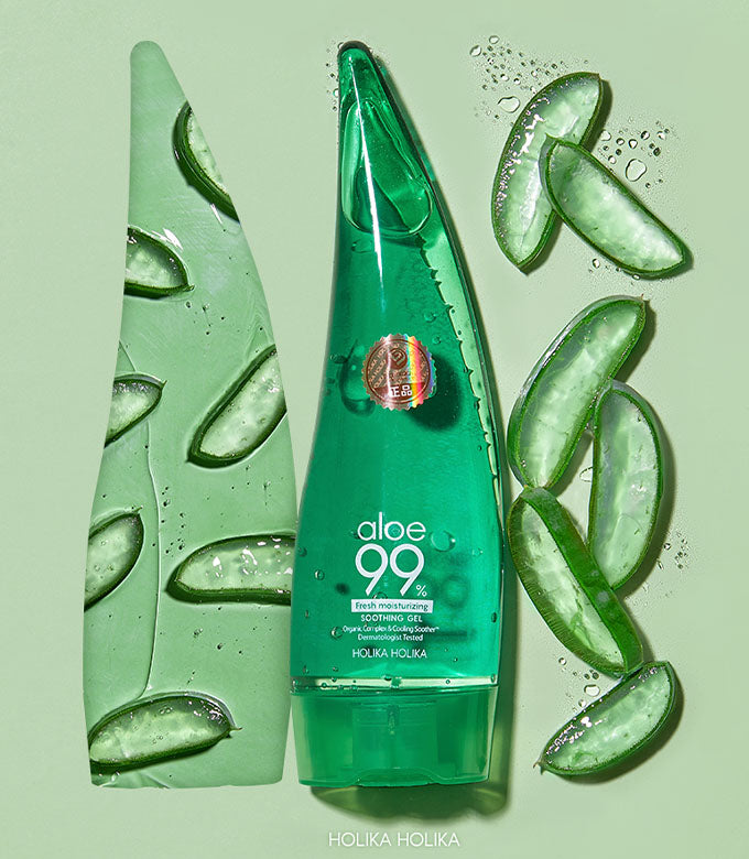 Aloe 99% Soothing Gel (Fresh Moisturizing) 8.5 Ounce/250ml No Sticky 99% Aloe Vera Sunburn Relief - Moisturizing, Fast Absorbing for Face, Skin, Body&Hair