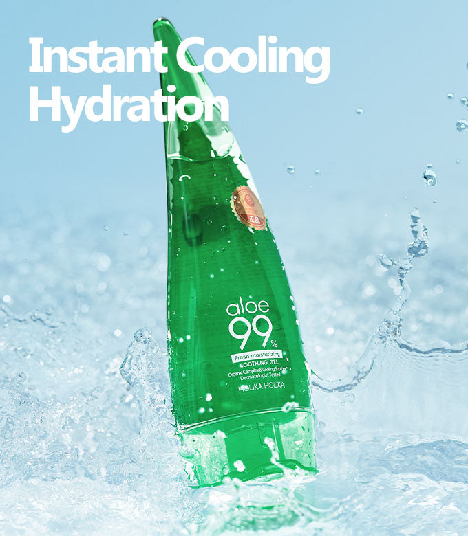 Aloe 99% Soothing Gel (Fresh Moisturizing) 8.5 Ounce/250ml No Sticky 99% Aloe Vera Sunburn Relief - Moisturizing, Fast Absorbing for Face, Skin, Body&Hair