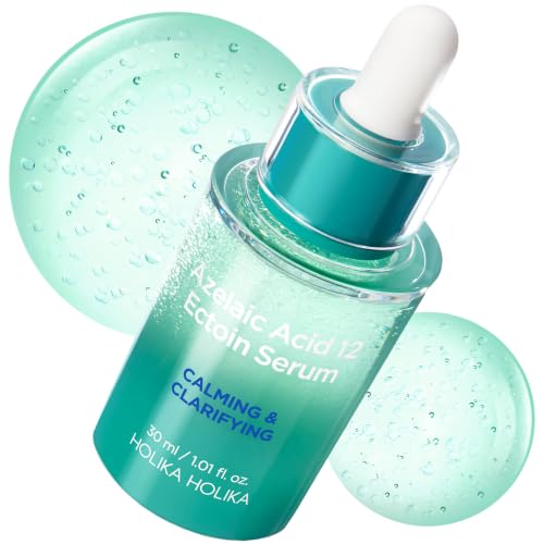 Azelaic Acid 12 Ectoin Serum 1.01 fl oz - Clarifying Soothing Capsule Serum with Madecassoside, Pore Refining Sebum Control for Sensitive Skin, Fragrance-Free Glow Serum, K-Beauty