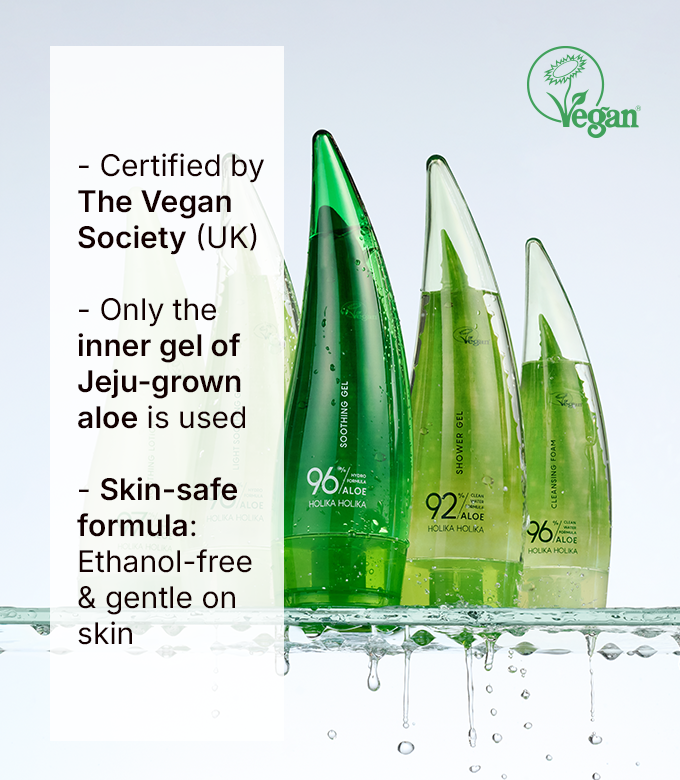 holika holika aloe vera gel Aloe Soothing Gel + Cleansing Foam [Mini]