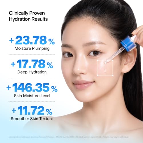 7 Hyaluronic Acid Peptide Serum 1.01 fl oz - Hydrating Plumping Capsule Serum with PDRN, Fragrance-Free Moisture Booster for Sensitive Skin, Radiance & Barrier Care, K-Beauty