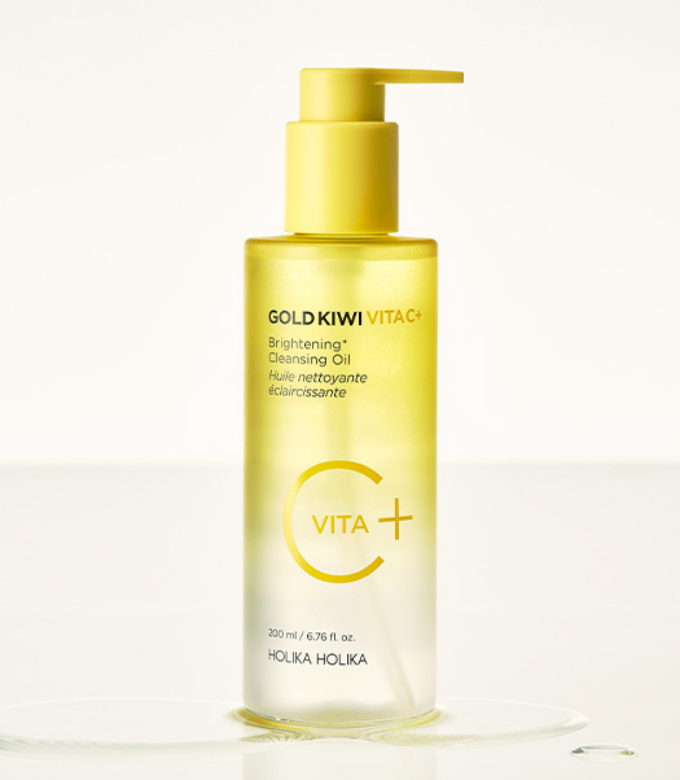 Gold Kiwi Vita C Plus Brightening Cleansing Oil - Makeup Remover for Radiant Glow & Dark Spots - 200ml (6.76 fl. oz.)