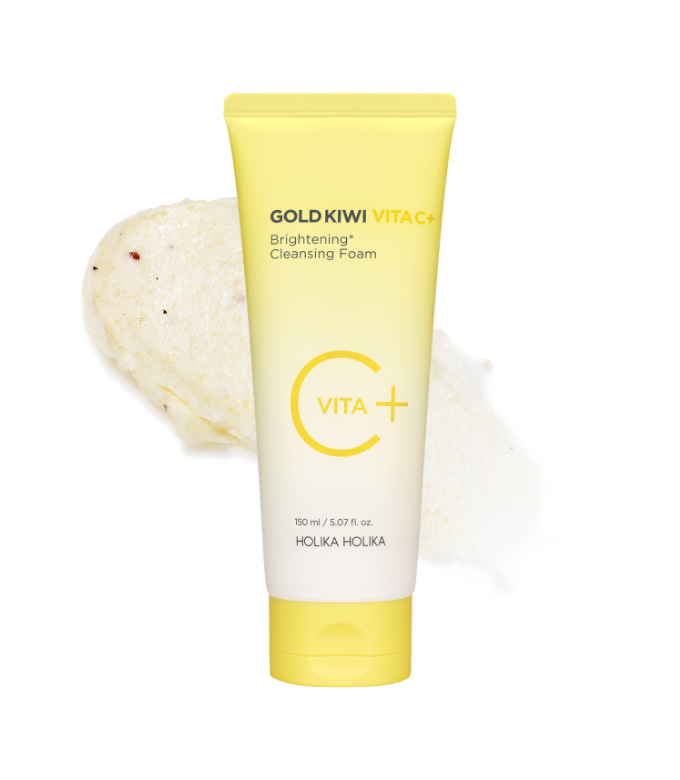 Gold Kiwi Vita C Plus Brightening Cleansing Foam - Vitamin C Daily Face Wash for Radiant Skin & Pore Care - 150ml (5.07 fl. oz.)