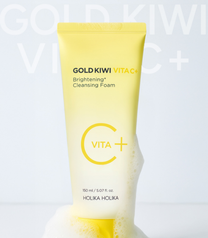 Gold Kiwi Vita C Plus Brightening Cleansing Foam - Vitamin C Daily Face Wash for Radiant Skin & Pore Care - 150ml (5.07 fl. oz.)