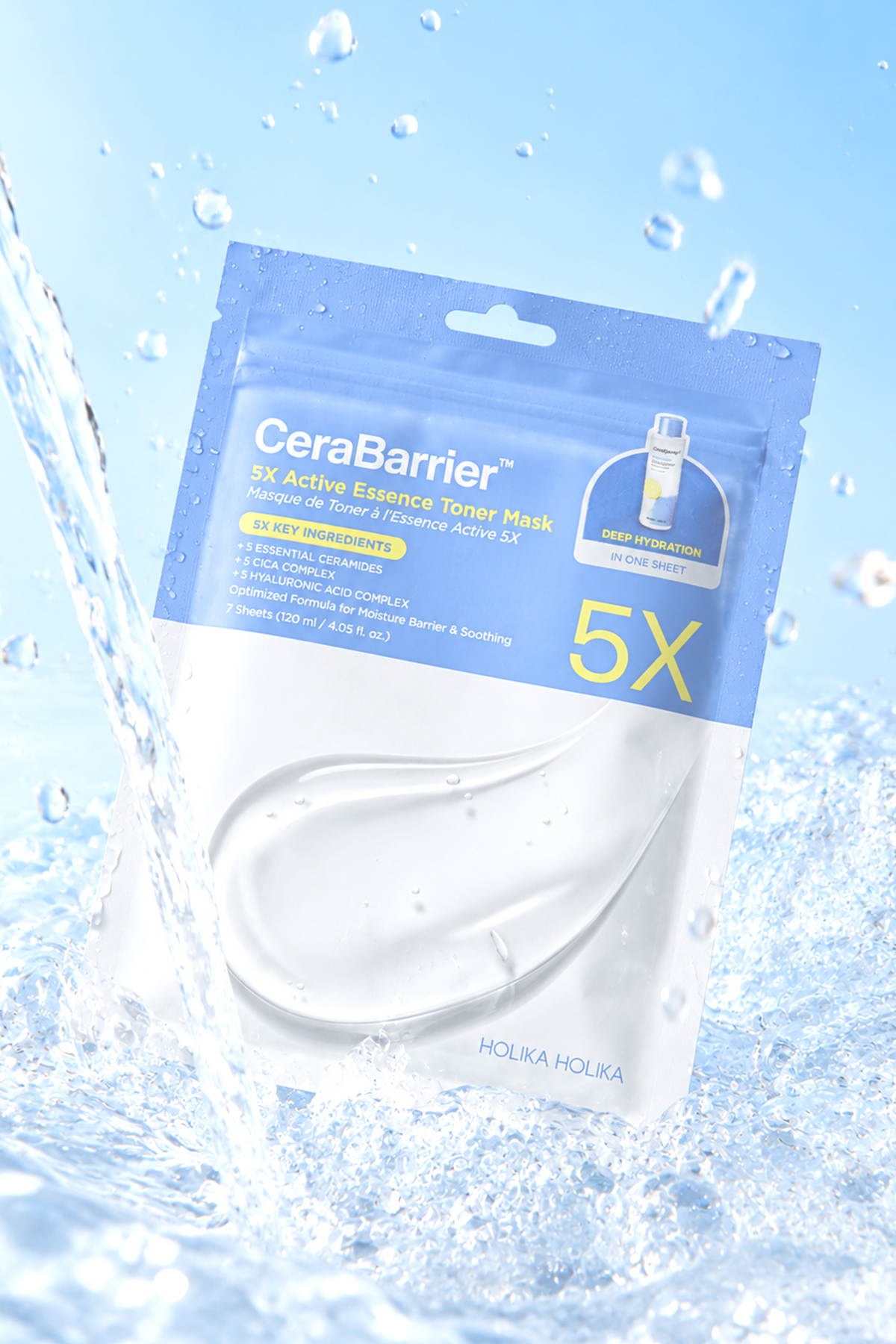 CeraBarrier 5X Active Essence Toner Mask, 7 Sheets
