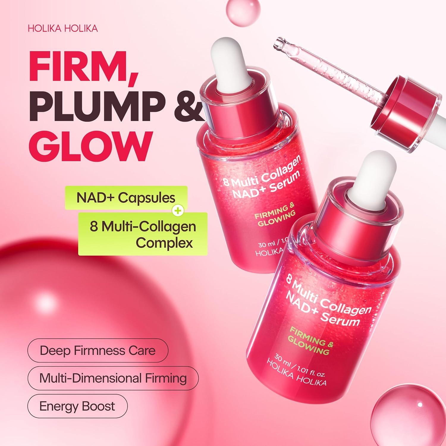 8 Multi Collagen NAD+ Capsule Serum – Fragrance-Free &amp; Dye-Free