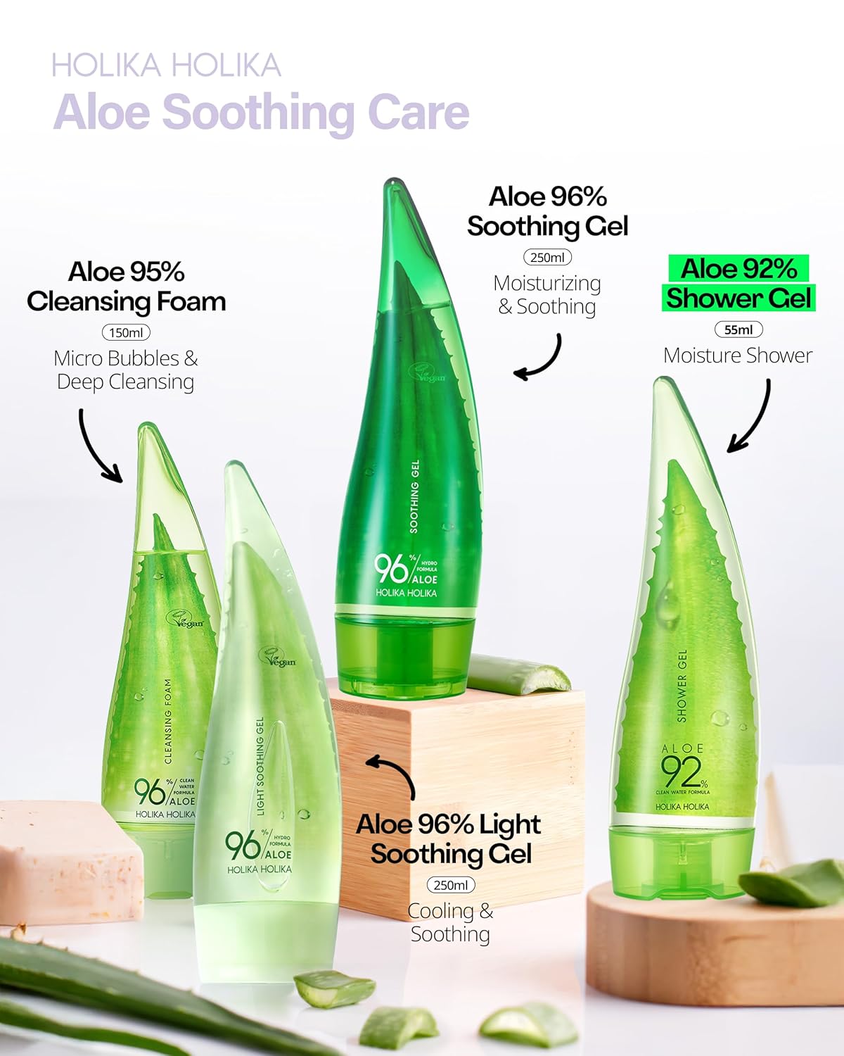 Holika Holika Aloe 92% Shower Gel - 8.45 fl. oz. | Clean Water Formula