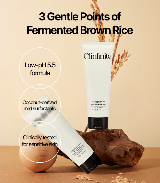 Clinfinite Fermented Brown Rice pH balance Creamy Foam Cleanser 5.07 fl. oz
