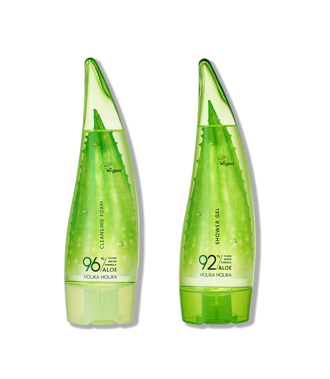 holika holika aloe facial cleansing foam Aloe Cleansing Foam + Shower Gel [Mini] – HOLIKA HOLIKA STORE