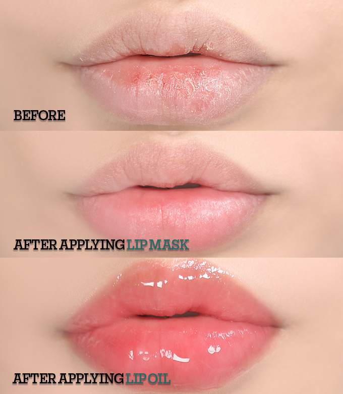 All day transformation: from dry lips to healthy, glossy glow