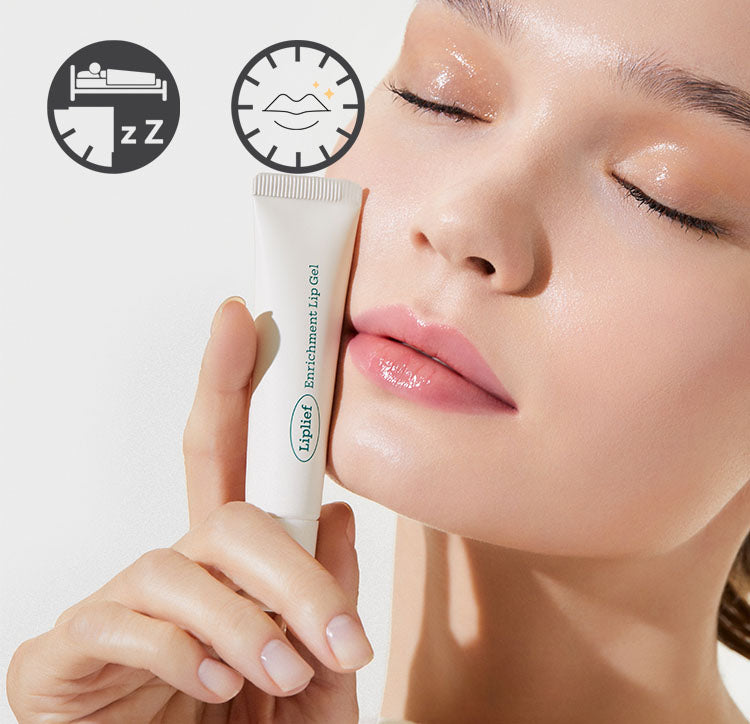 How to apply vegan lip gel as final step in night lip care routine
