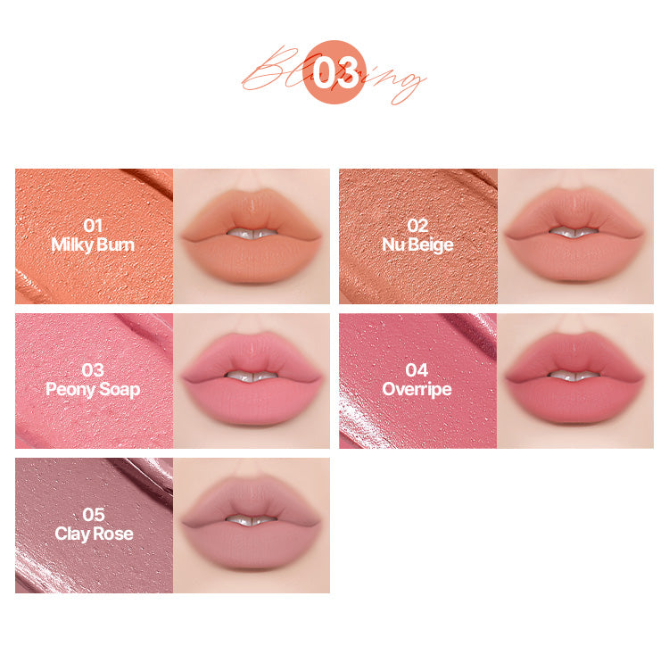 Silky-smooth texture of the blurring lip pencil for non-drying, long-lasting wear